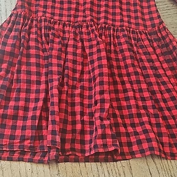 Red plaid long sleeve dress size 8 H&M - Picture 3 of 13